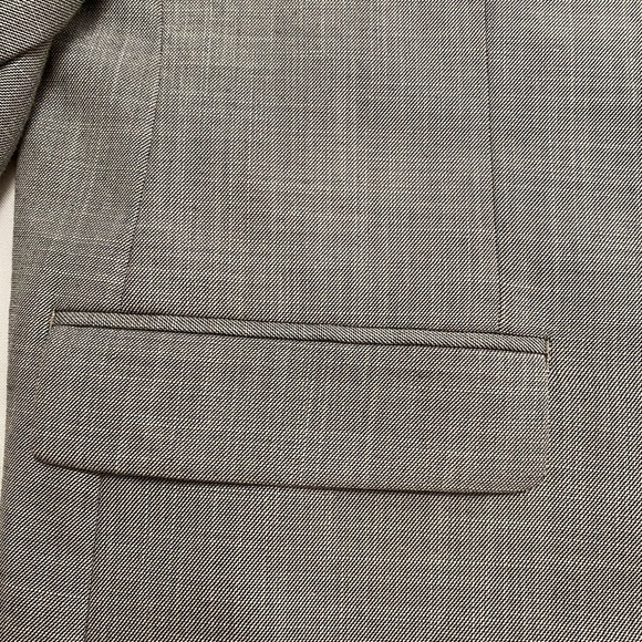 Chaps Ralph Lauren Blazer Sports Suit Coat Size 52R Solid Grey - Picture 8 of 13